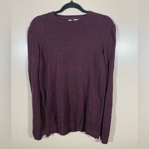 TOPMAN Crewneck Sweater Cotton Maroon Size Medium